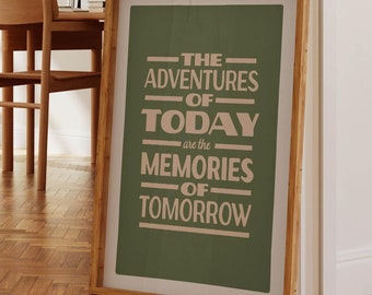 Retro Camping Print, Adventure Wall Art (11x17 inches)