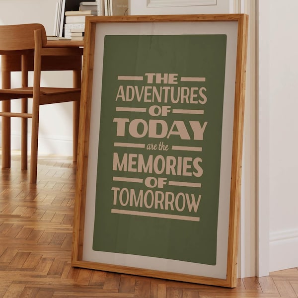 Retro Camping Print, Adventure Wall Art (11x17 inches)