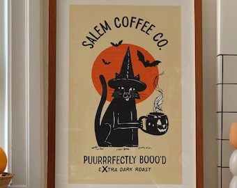 Impresión de guía de café de Halloween, póster de café, arte mural para cocina, decoración de Halloween, letrero de bar. Regalo para amantes del café. Imprimible de bebida latte. - México Impresión de guía de café de Halloween, póster de café, arte mural para cocina, decoración de Halloween, letrero de bar. Regalo para amantes del café. Imprimible de bebida latte. - México