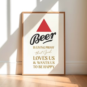 ビールの名言プリント バーウォールアート ビールアート バー装飾 ビールバーカートポスター デジタルダウンロード 印刷可能なアート レトロ キッチン ダイニング ビールを飲む人へのギフト