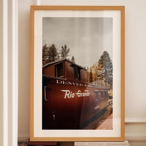 Colorado Print Travel Snapshot Colorado Art Wall Decor Train Car Print Colorado Wall Art Gift For Traveler Outdoorsy US Rustic Scenery