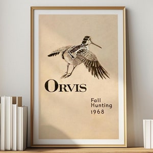 Impresión de caza de otoño, póster de caza vintage, arte de 1968, regalo de caza para papá, arte de pared retro para amantes de la naturaleza, decoración de pared para amantes de la naturaleza, obra de arte de cazador