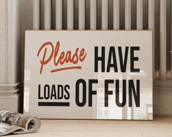 Funny Laundry Room Poster, Retro Utility Room Wall Decor