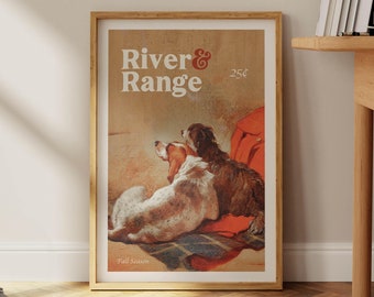 Vintage Hunting Dogs Poster, Retro Outdoorsman Art Print (11x17)