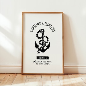 Captains Quarters Print Lustige Badezimmer Kunst Retro Lustiges Badezimmer Wandkunst Badezimmer Poster Toilette Humor Gästetoilette Amüsantes Geschenk für Papa