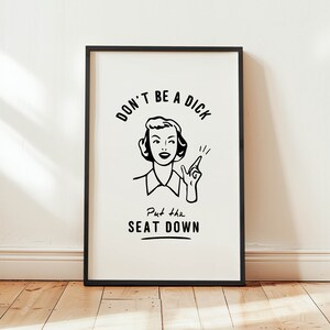Toilettensitz Poster Lustiger Badezimmer Druck Retro Badezimmer Kunst Badezimmer Poster Toilette Humor Gast Badezimmer Wandkunst Amüsantes Geschenk für Sie