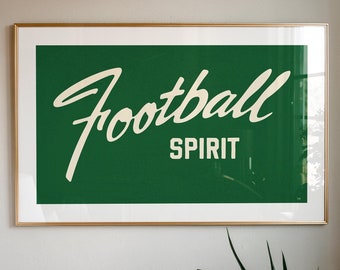 Retro Football Spirit Print, Sports Wall Art