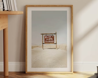 Colorado Welcome Sign Art Print, Travel Photo (Digital Download)