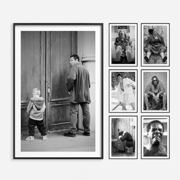 Pósters de películas divertidas de baño: impresiones verticales en blanco y negro