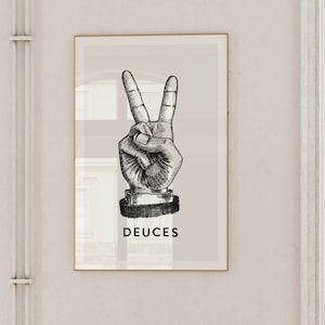 Deuces Print Funny Bathroom Print Retro Funny Bathroom Wall Art Bathroom Poster Bathroom Toilet Humor Guest Bathroom Sign Amusing Gift