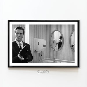 Bathroom Wall Art Movie Poster Print Horror Movie Halloween Digital Oil Painting Killer Wall Decor Gift