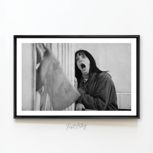 Film badkamer art poster print halloween horror filmposter glanzende bijl print digitaal olieverfschilderij horror muur kunst cadeau