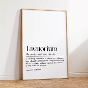 Lavatorium Definition Print, Funny Bathroom Humor Art (Digital Download) image 4