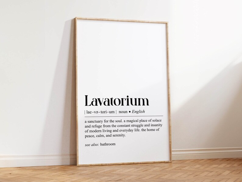 Lavatorium Definition Print, Funny Bathroom Humor Art (Digital Download) image 4