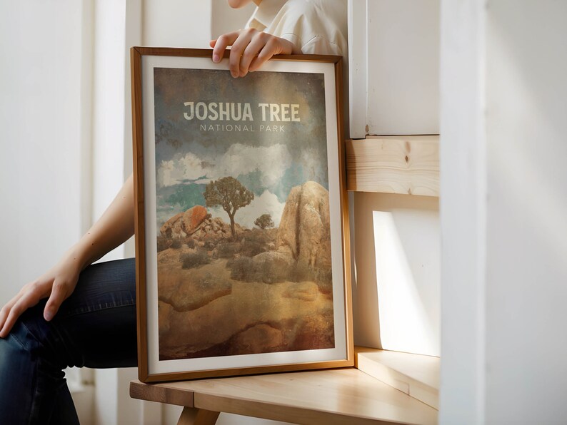 Joshua Tree National Park Poster, Vintage Travel Art Print - Etsy