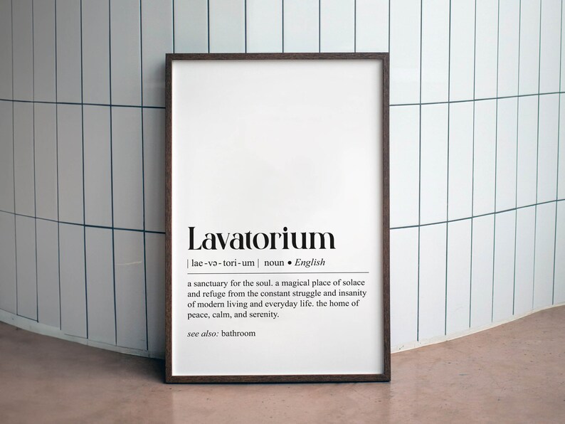 Lavatorium Definition Print, Funny Bathroom Humor Art (Digital Download) image 7