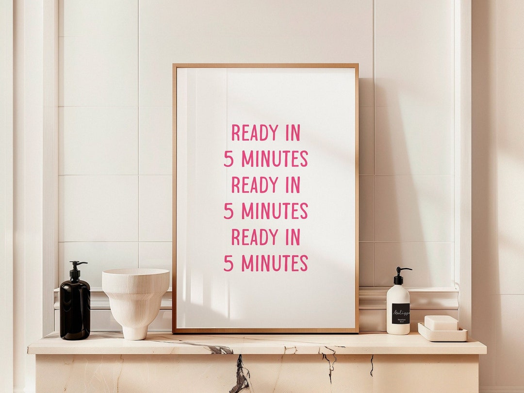 Pink Bathroom Print Funny Bathroom Quote Girls Bathroom Art Poster Fun ...