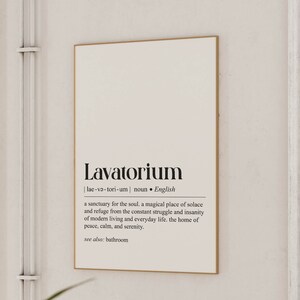 Lavatorium Definition Print, Funny Bathroom Humor Art (Digital Download) image 2