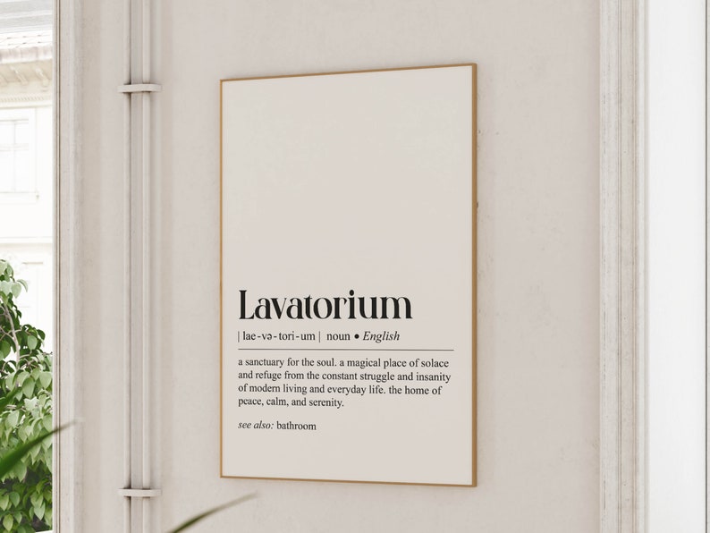 Lavatorium Definition Print, Funny Bathroom Humor Art (Digital Download) image 2