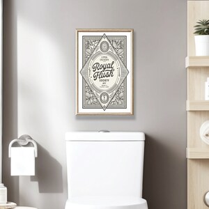 Funny Bathroom Art Poster Print Royal Flush Vintage Style - Etsy