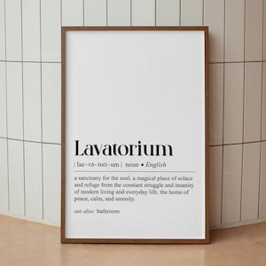 Lavatorium Definition Print, Funny Bathroom Humor Art (Digital Download) image 3