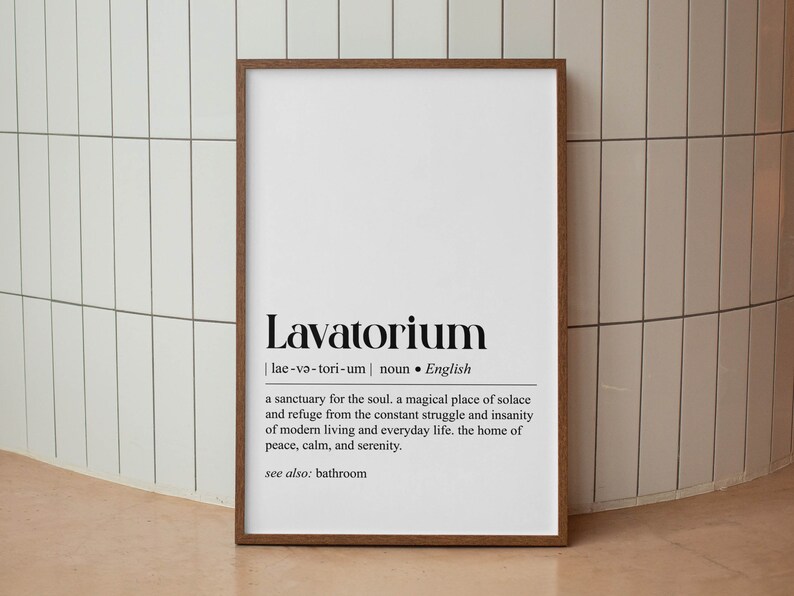 Lavatorium Definition Print, Funny Bathroom Humor Art (Digital Download) image 3