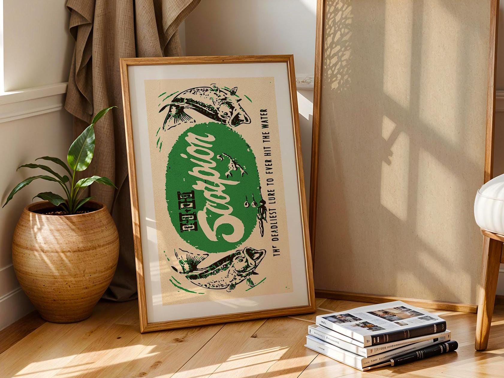 Stampa Artistica Vintage Kingfisher – Esche E Pesca, 8x10 Pollici, Decorazione Da Parete - 2