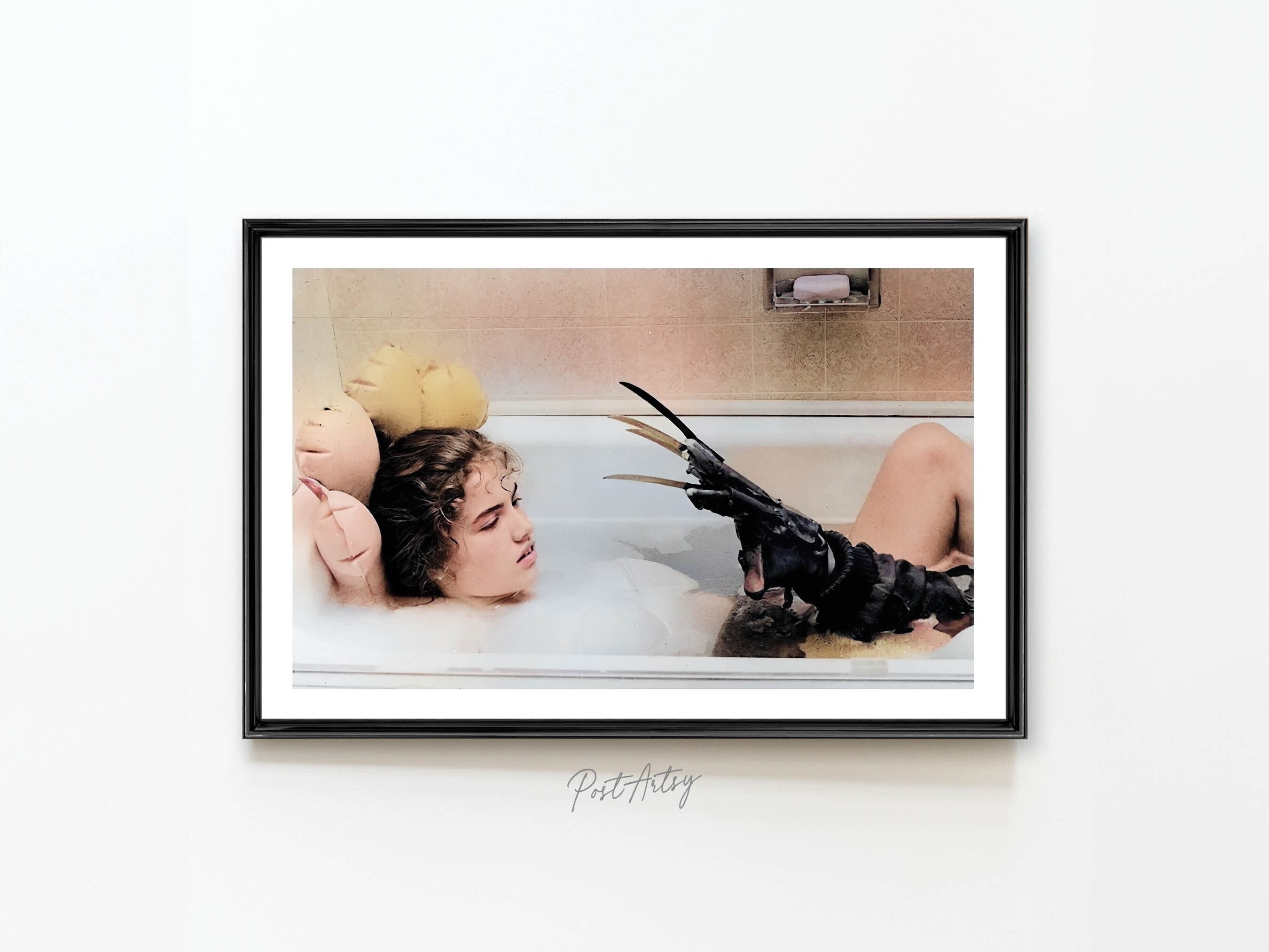 Nightmare Bathroom Wall Art Horror Movie Poster Digital Oil Painting Bathroom Wall Decor Gift