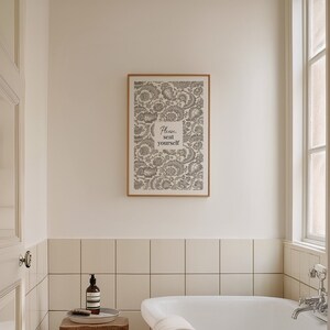 Seat Yourself Bathroom Art Print Bathroom Wall Decor Guest Bathroom ...