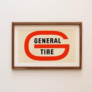 Retro Garage Print Car Wall Art Gift for Dad Garage Wall Decor Auto Workshop Wall Art Tire Garage Poster Mens Office Art USA