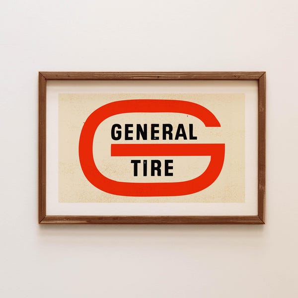 Retro Garage Print Car Wall Art Gift for Dad Garage Wall Decor Auto Workshop Wall Art Tire Garage Poster Mens Office Art USA