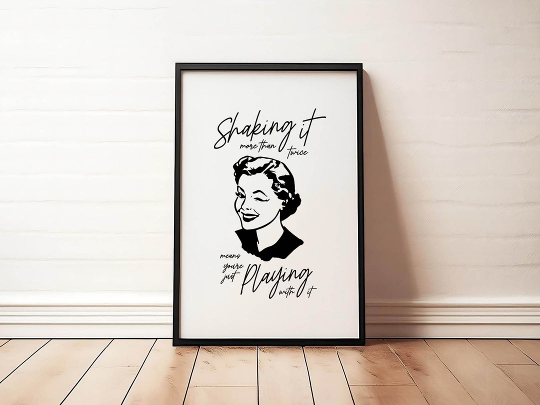 Funny Bathroom Quote Print | Retro Toilet Humor Wall Art - Etsy