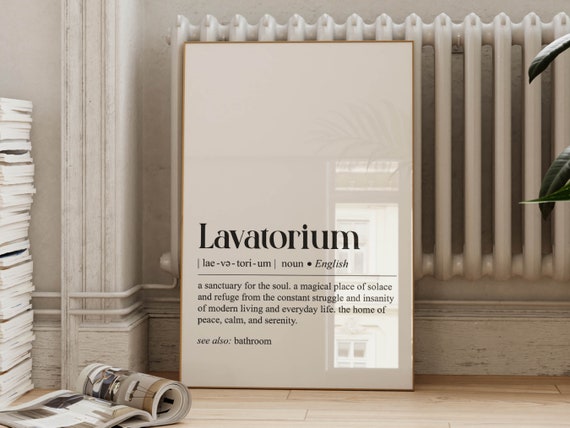 Lavatorium Definition Print, Funny Bathroom Humor Art (Digital Download)