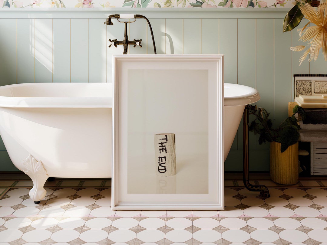 Toilet Roll Print Bathroom Art Bathroom Wall Decor Funny Bathroom Wall ...