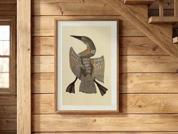 Spirit Loon Print: Rustic Outdoors Art, Lake House Decor