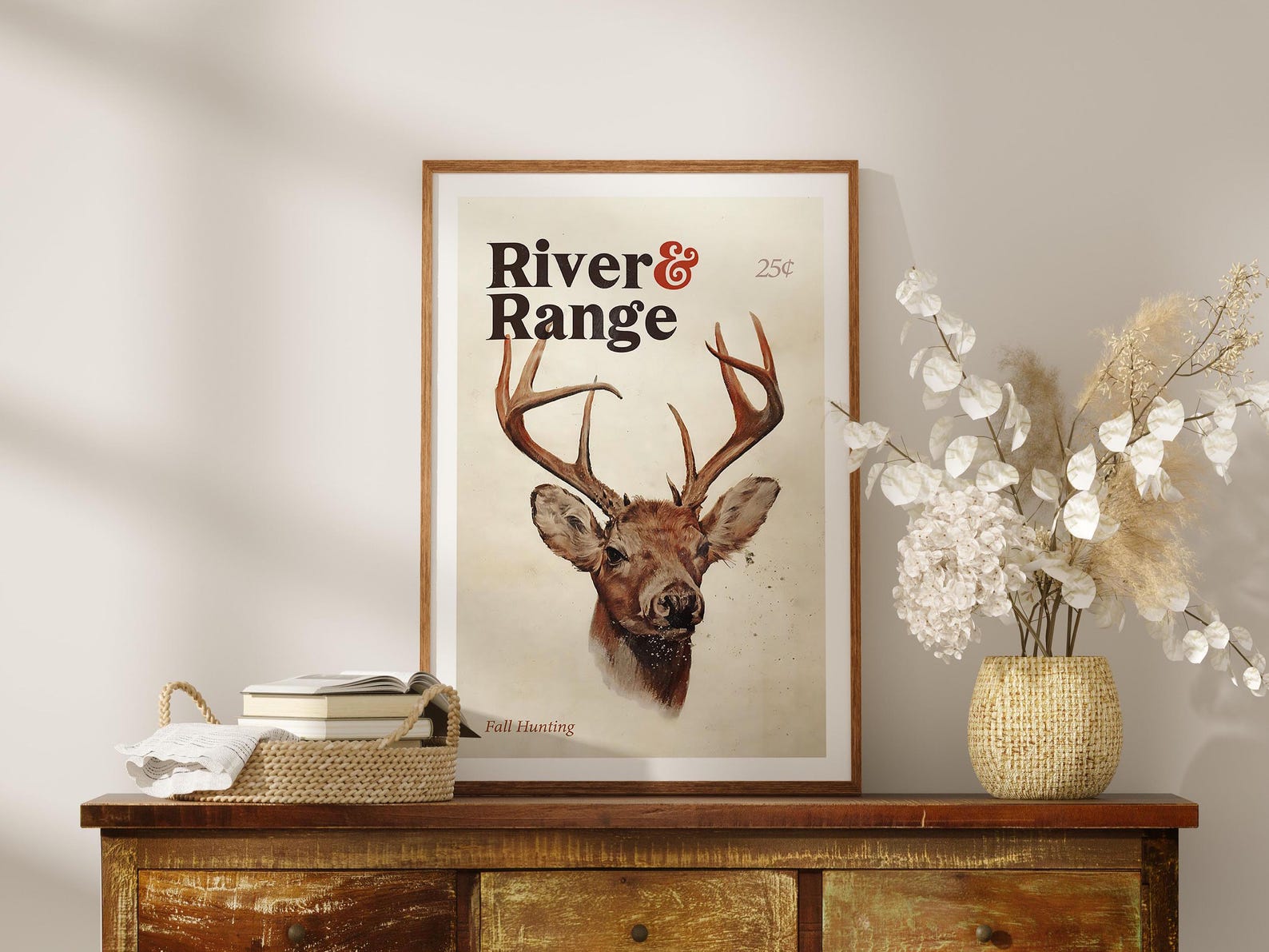 Hunting Art Print Vintage Hunting Poster Deer Hunting Gift for Dad ...