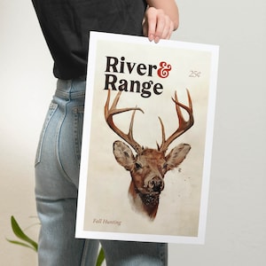 Hunting Art Print Vintage Hunting Poster Deer Hunting Gift for Dad ...