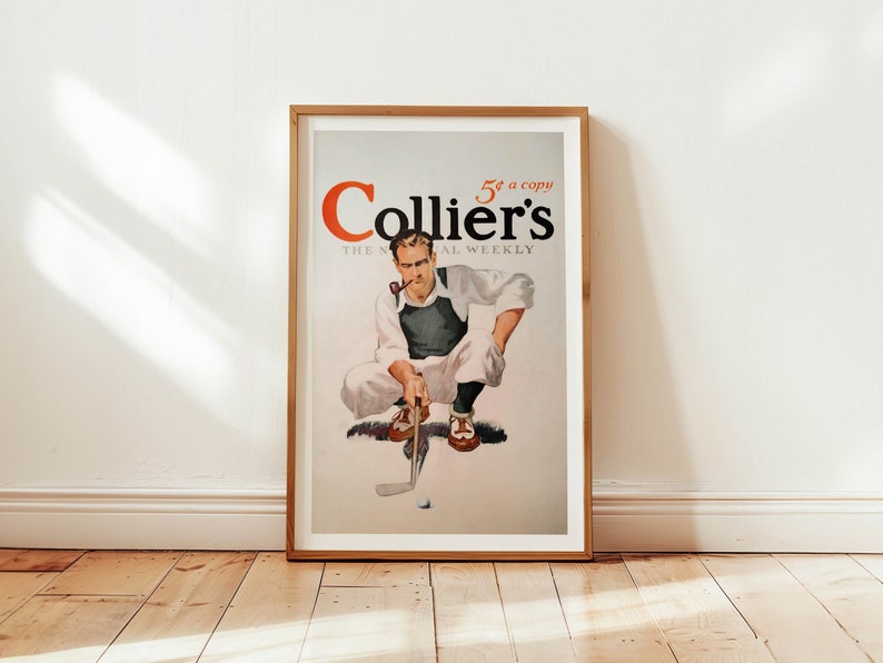 Vintage Golf Print Retro Golfing Art Poster Golfer Gift for Dad Golf ...