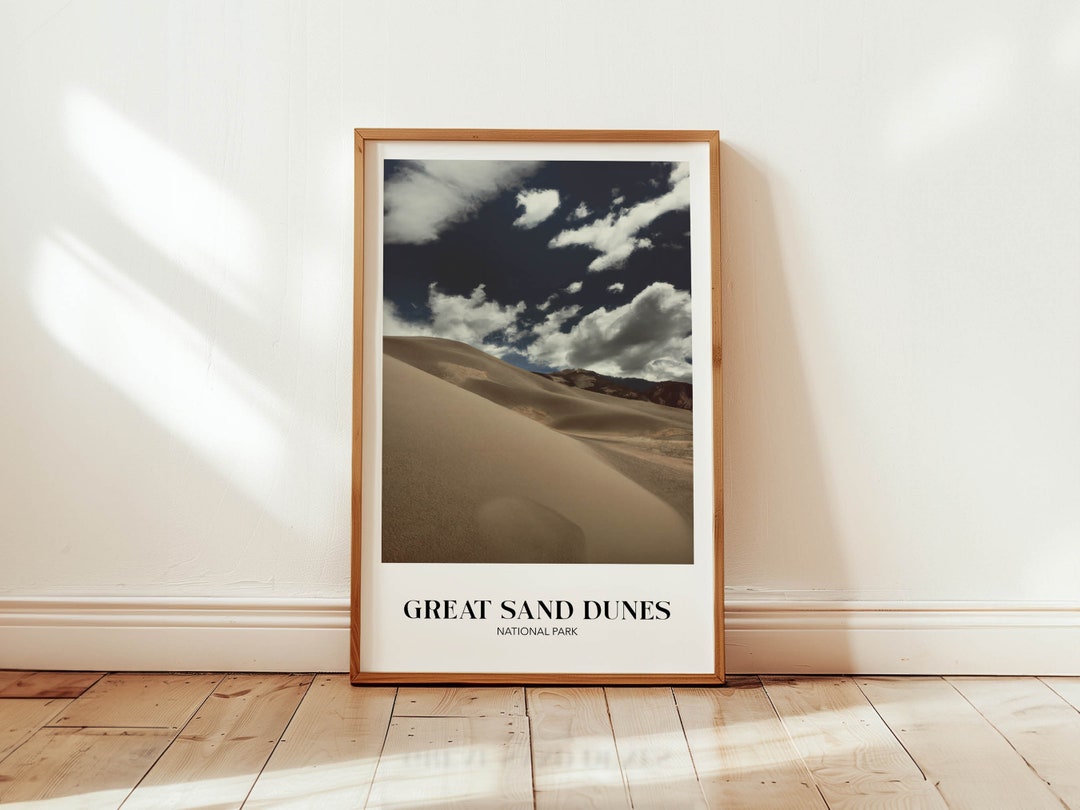 Sand Dunes National Park Print, Rustic Colorado Travel Poster (11x17 ...