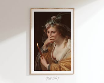 Funny Vintage Toilet Humor Art Print, Quirky Bathroom Wall Decor