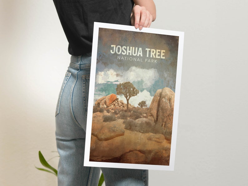 Joshua Tree National Park Poster, Vintage Travel Art Print - Etsy