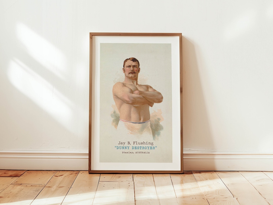 Mens Bathroom Art Print Funny Bathroom Wall Decor Mens Room Vintage Style Poster Home Bathroom ...