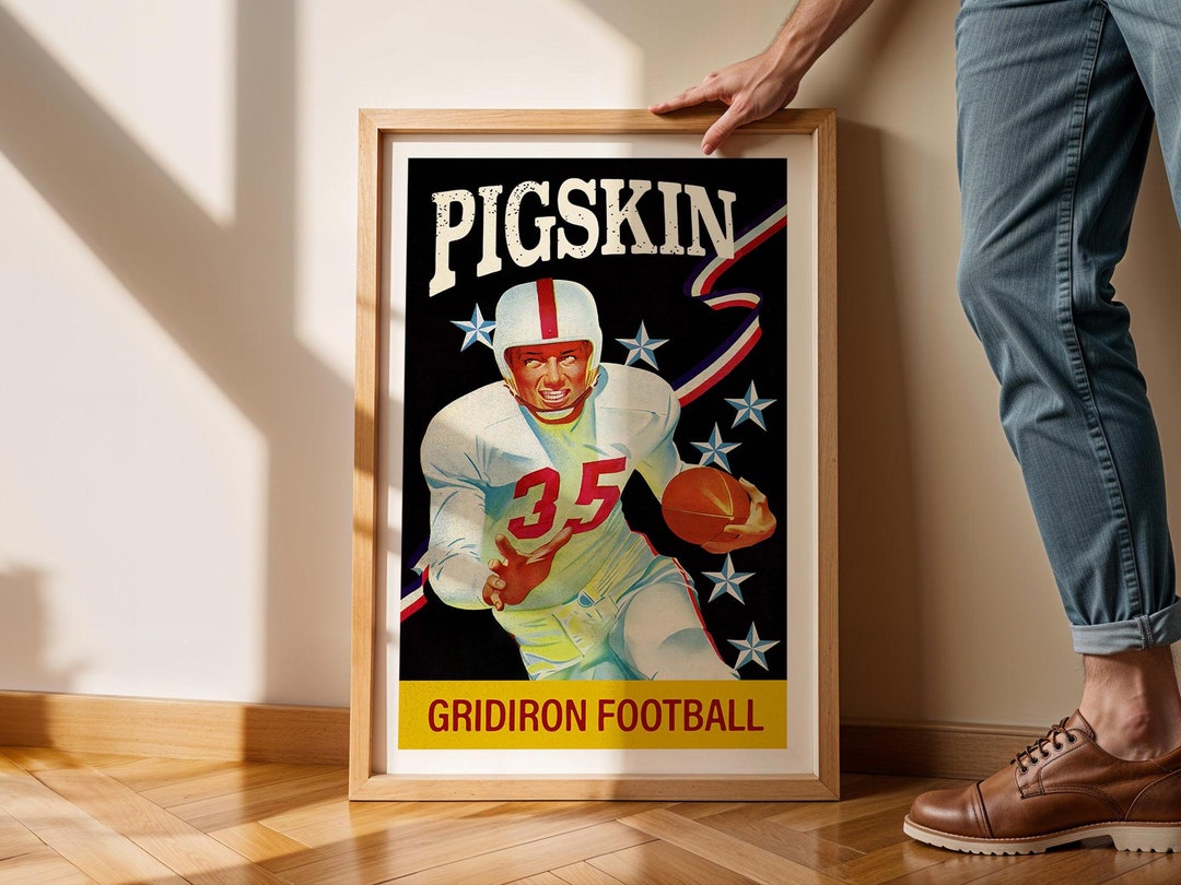 Retro Football Art Print, Vintage Sports Poster (11x17 Inch) - Etsy