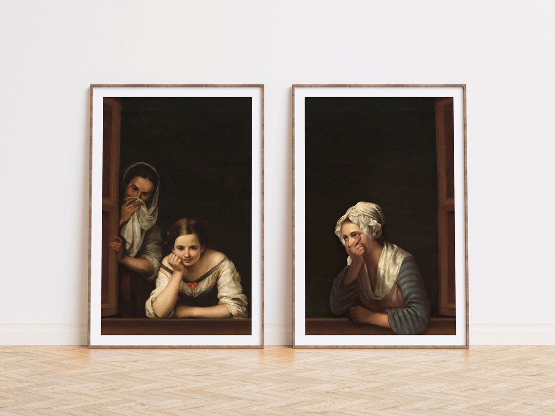 Woman's Bathroom Wall Art Two Ladies Bathroom Set of 2 Funny Bathroom ...
