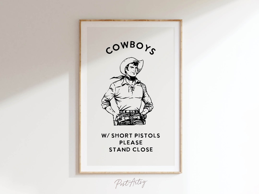 Cowboy Bathroom Print Funny Bathroom Wall Art Bathroom Poster Western ...