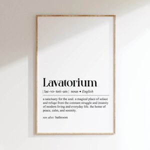 Lavatorium Definition Print, Funny Bathroom Humor Art (Digital Download) image 8