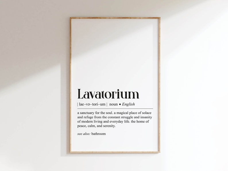 Lavatorium Definition Print, Funny Bathroom Humor Art (Digital Download) image 8