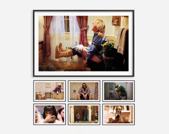 Funny Bathroom Art Movie Poster Set | Mix and Match Funny Bathroom Prints | Bathroom Art Bundle | Bathroom Wall Art Decor Funny Gift