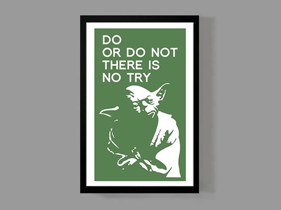 Star Wars Poster Meister Yoda Posterdruck Do Or Do Not There Is No Try Inspirierend Motivierend Zitat Weisheit