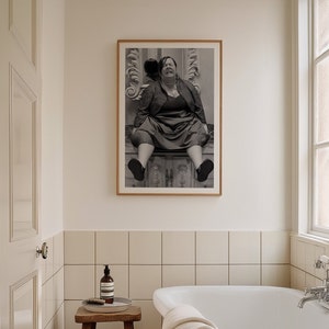 Funny Bathroom Art Movie Poster Print Film Scene Toilet Humor Digital Oil Painting Womans Room Wall Decor Amusing Gift for Her image 4